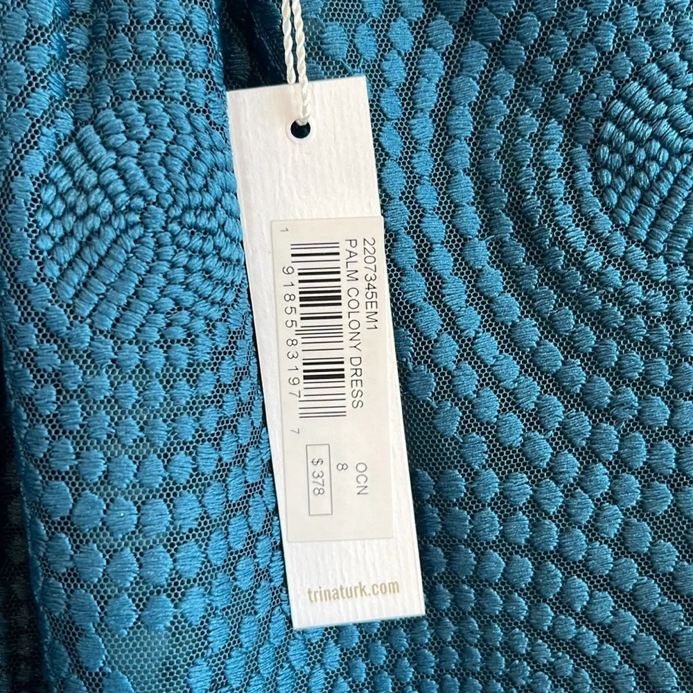 Trina Turk Dress women size 8 palm colony dress textured do minidress NWT‎ $378 - Picture 11 of 13